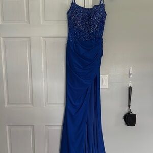 prom blue dress